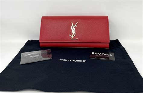 pochette rossa pelle ysl|Borse Saint Laurent donna .